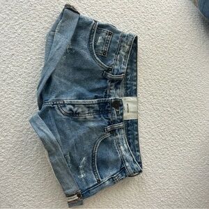 ONE TEASPOON GENTLY WORN Denim Blue Women's Shorts